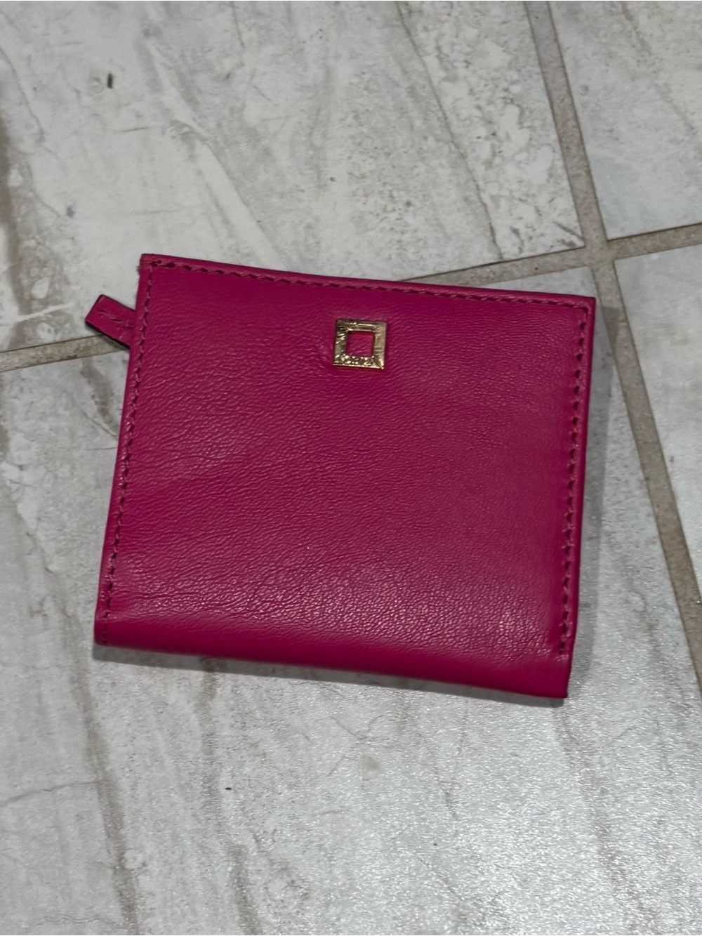 LODIS Pink Premium Leather Snap Closure ID Coin & Cash Bifold Wallet